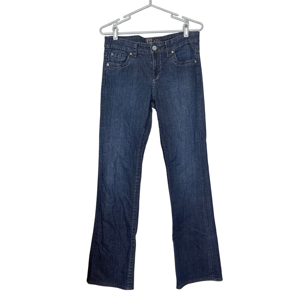 Kut From The Kloth Dark Wash Embellished Bootcut Jeans Sz 8 Blue Denim KP520MB6